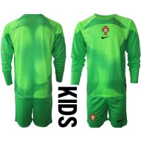 Portugal Keeper Hjemmedraktsett Barn VM 2022 Langermet (+ Korte bukser)